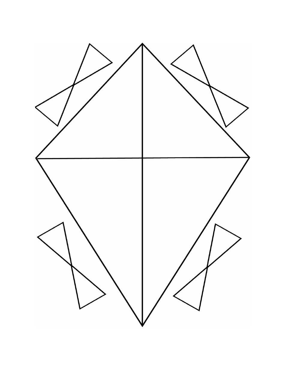 printable kite craft template