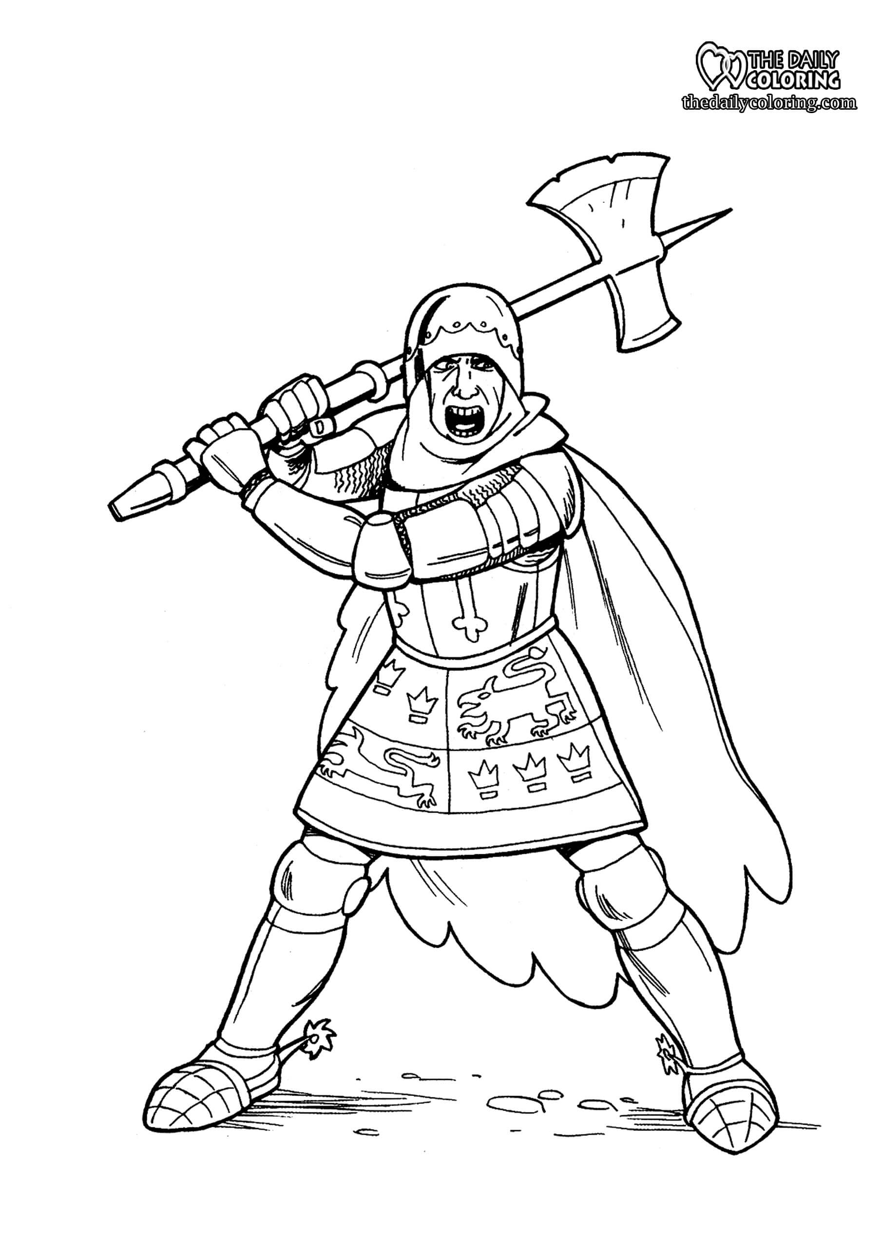 Knight Coloring Pages The Daily Coloring
