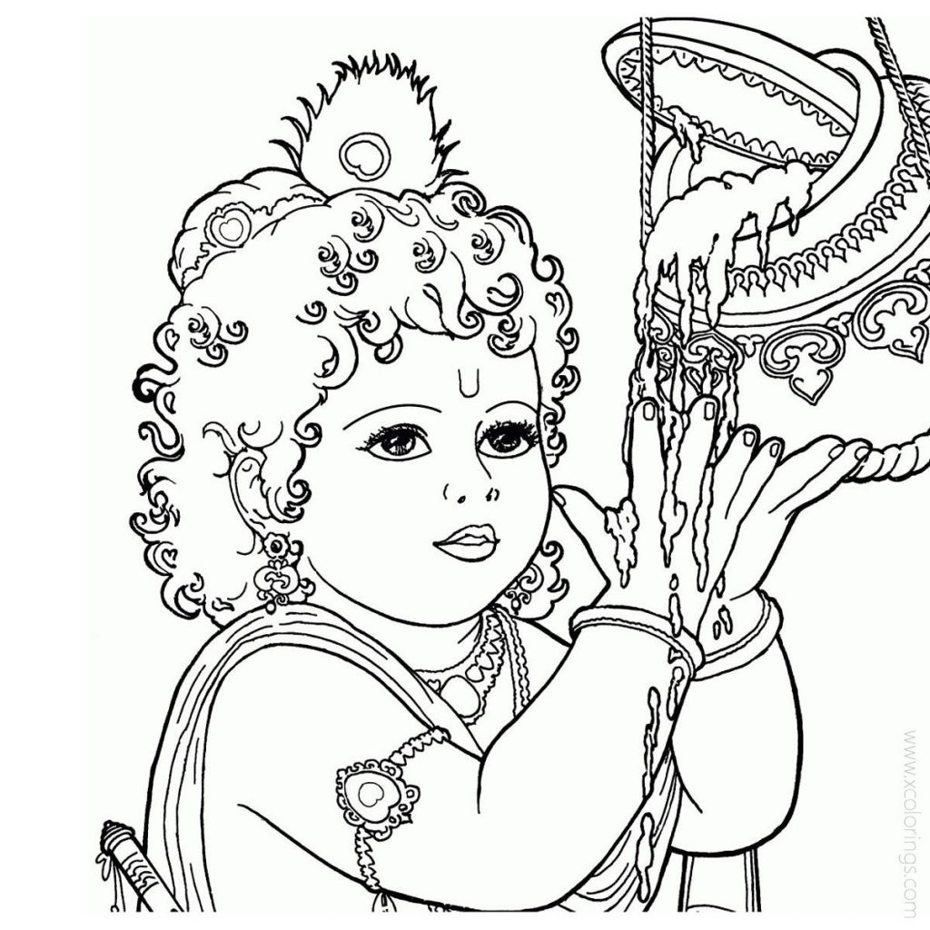 Krishna Coloring Pages Printable Coloring Pages