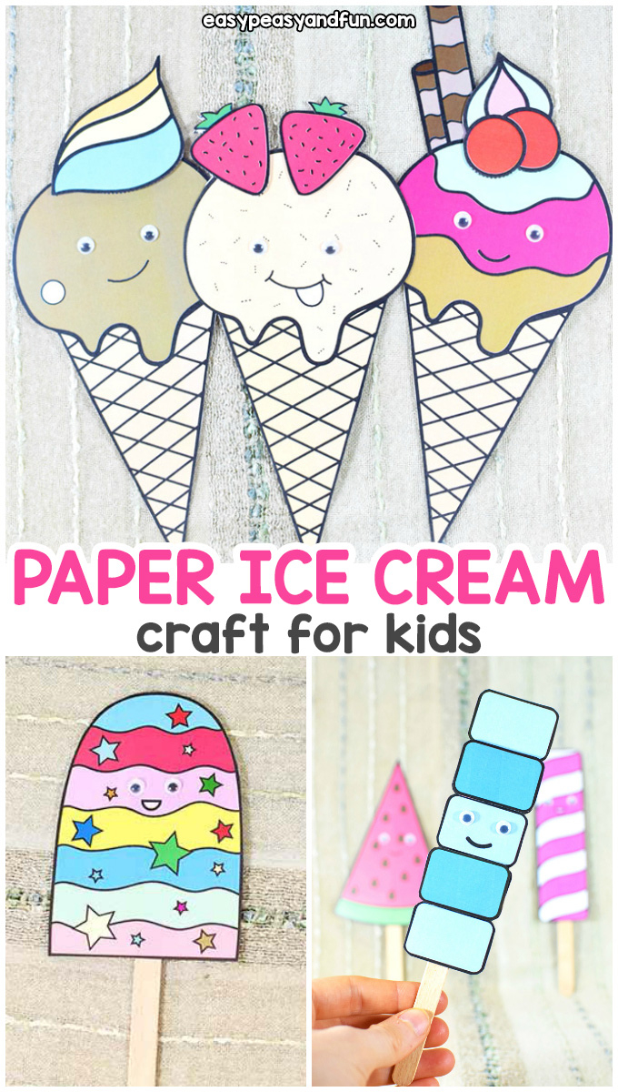 Krokotak ICE CREAM CRAFT IDEAS Printable Templates Atelier yuwa ciao jp