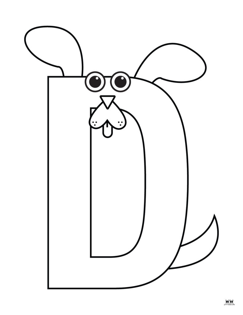 Letter D Coloring Sheet For Toddlers Printable Infoupdate