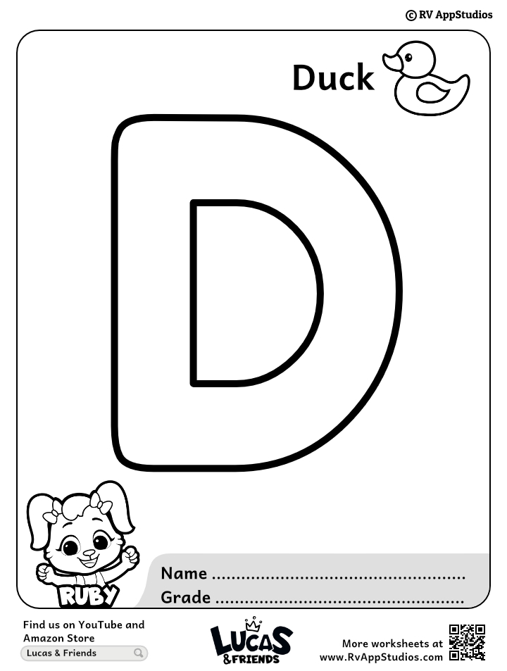 Letter D Coloring Sheet For Toddlers Printable Infoupdate