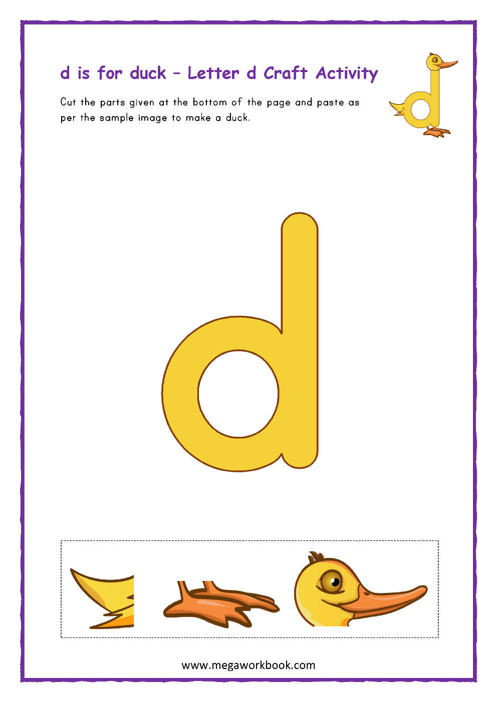 Letter D Crafts Alphabet Crafts Preschool Preschool Writing 