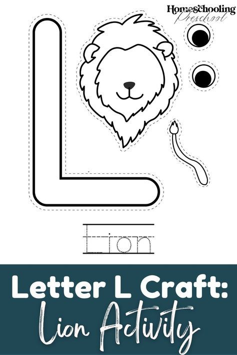 Letter L Craft Lion Activity Homeschooling Preschool Letter L 