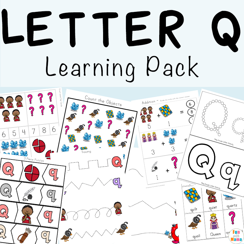 Letter Q Preschool Printable Pack Fun With Mama