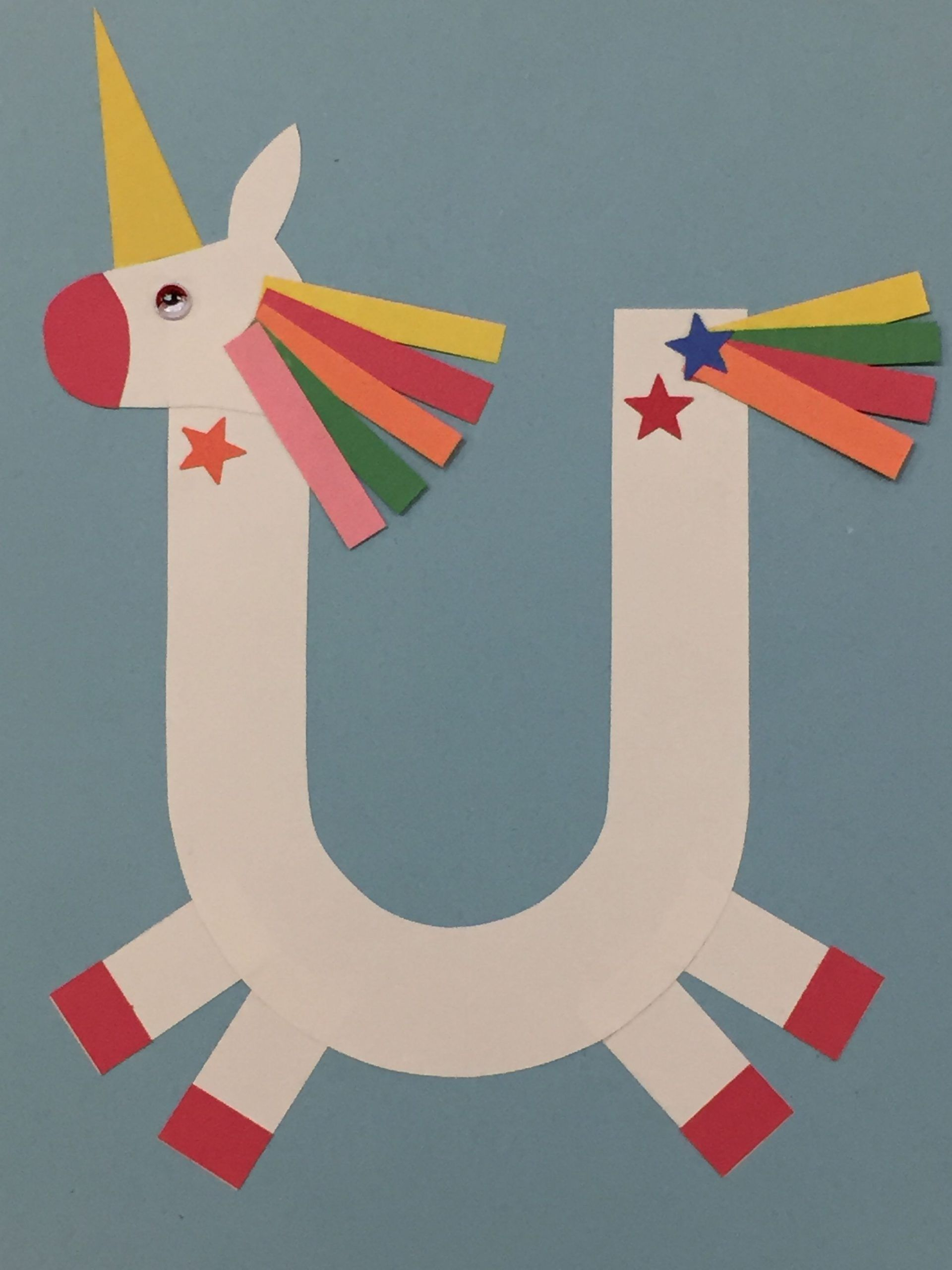 Letter U Unicorn Craft Template