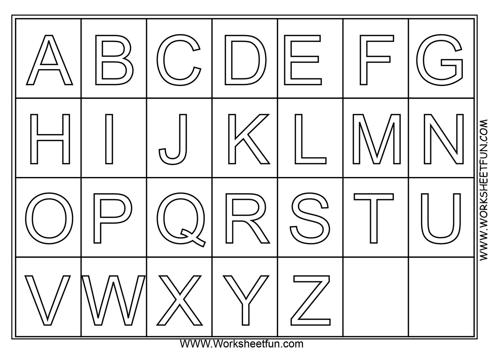 printable coloring letters