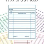 Library Card Printable Make Your Own Library Book Cards In Six Colors