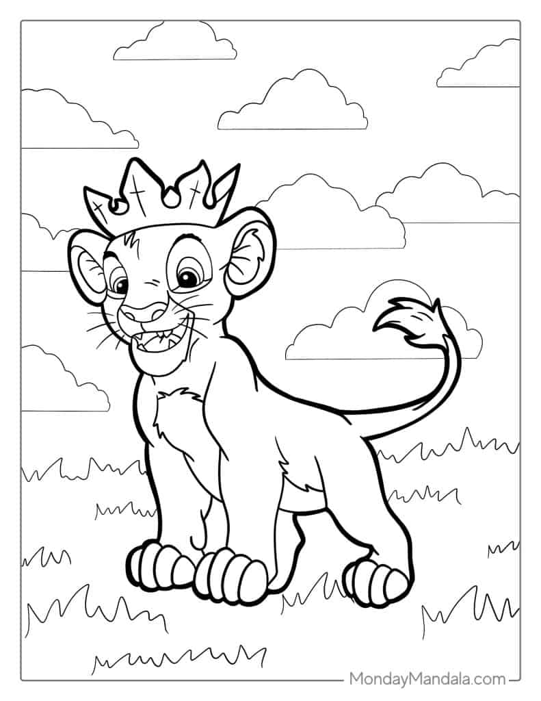 Lion King Printable Coloring Sheets Free Coloring Sheet Printables 