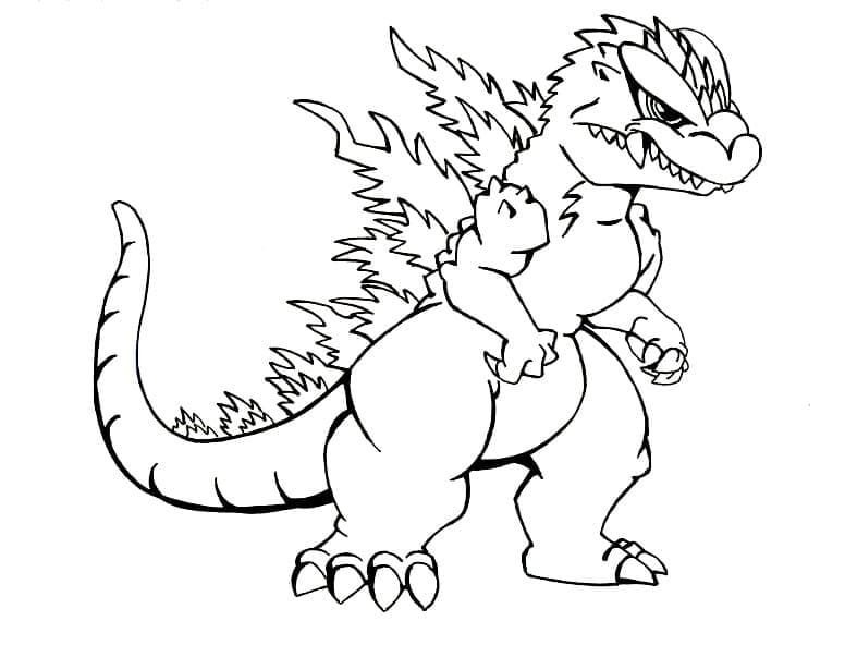 printable coloring pages godzilla