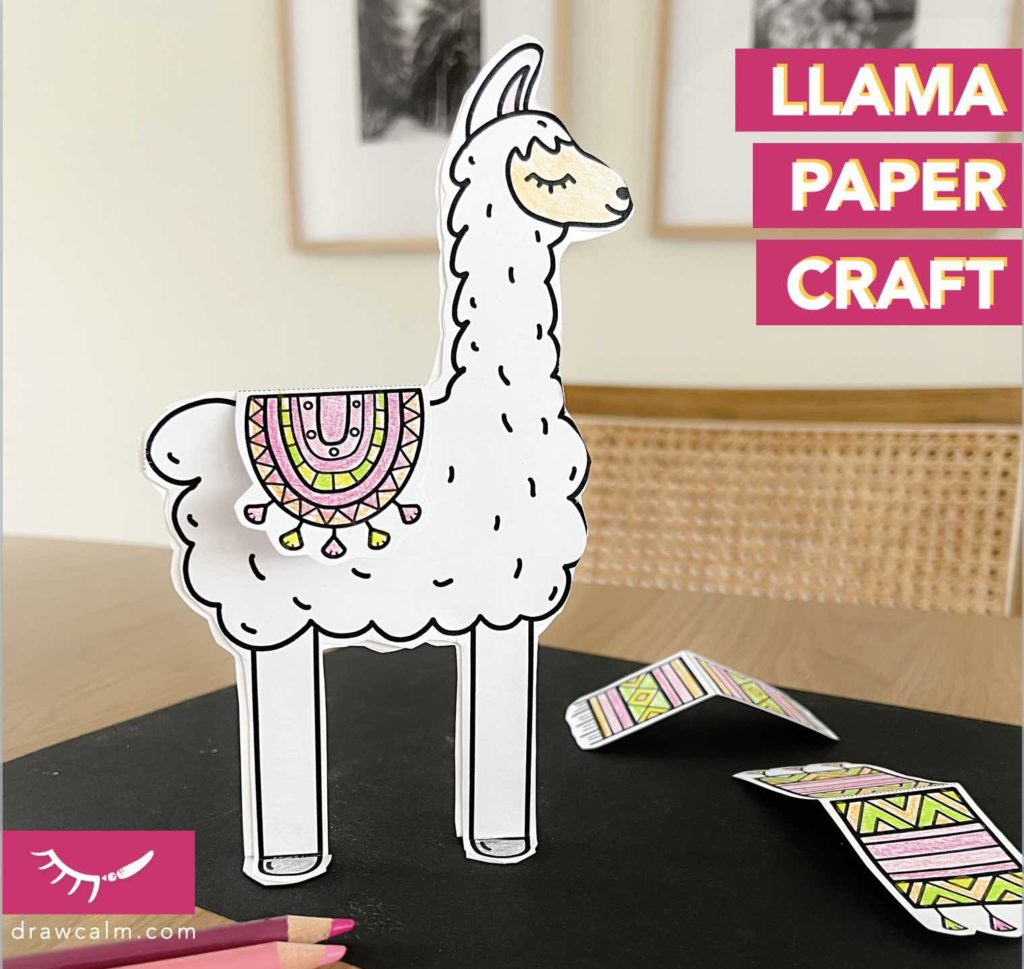 Llama Craft Enjoy Coloring As You Hang Out With These Amazing Fuzzy 