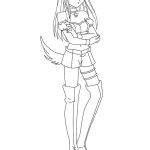 Lovely Wolf Girl Coloring Page Free Printable Coloring Pages For Kids