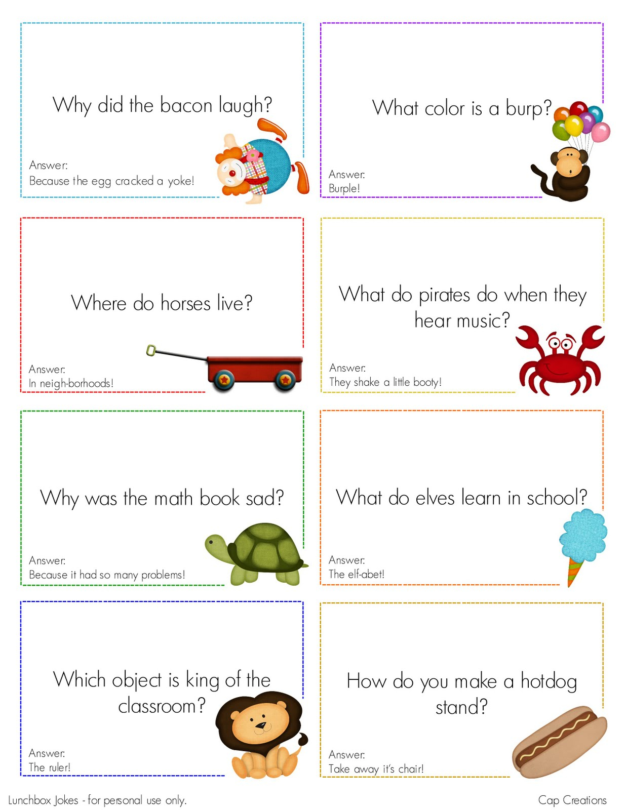 printable joke cards