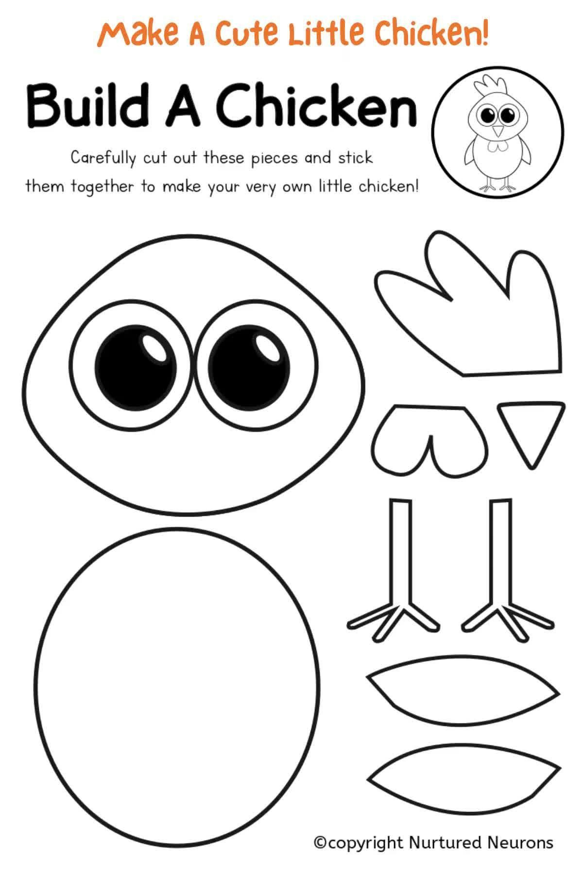 printable chicken craft