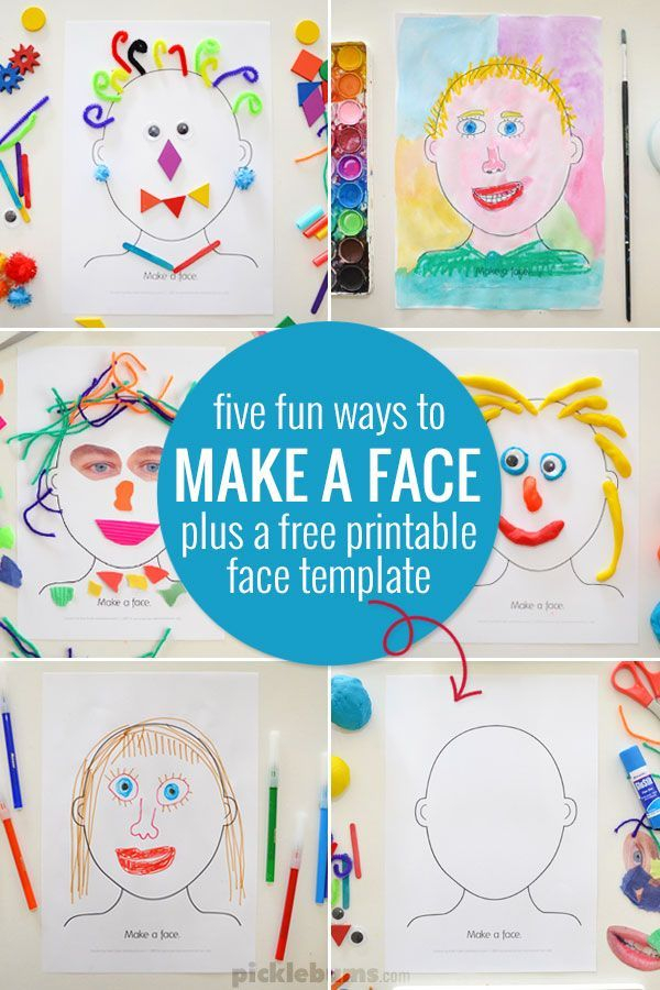 Make A Face Activity Five Ideas And A Free Printable Art Activities 