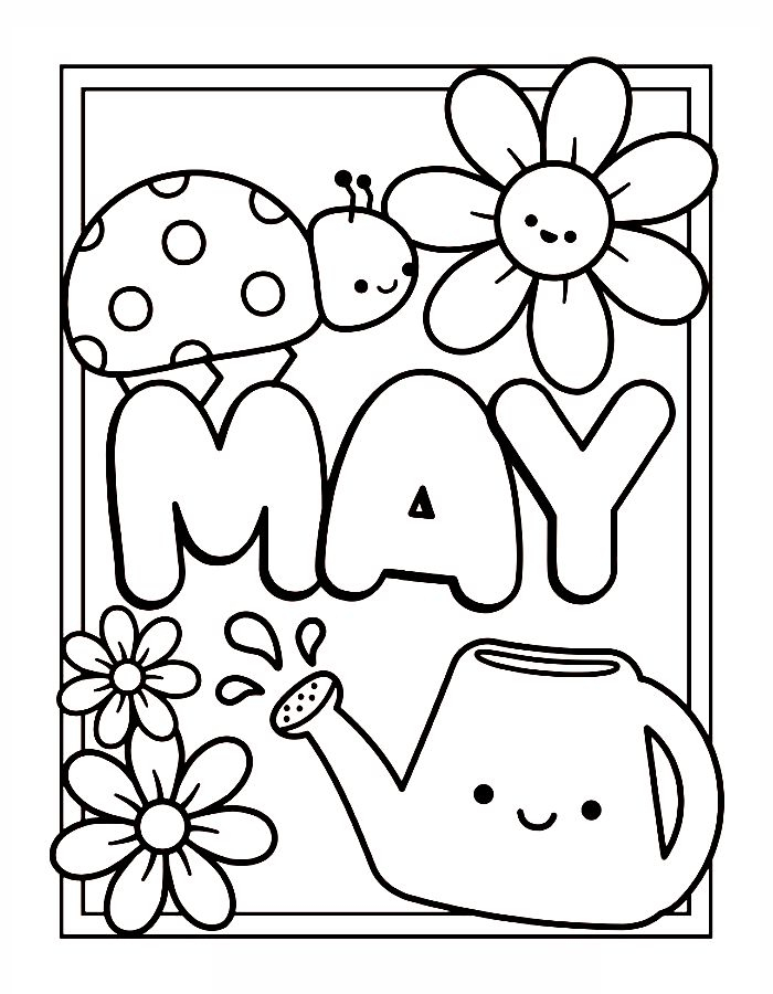 printable coloring pages for may