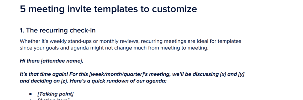 Meeting Invitation Email Template Vrogue co