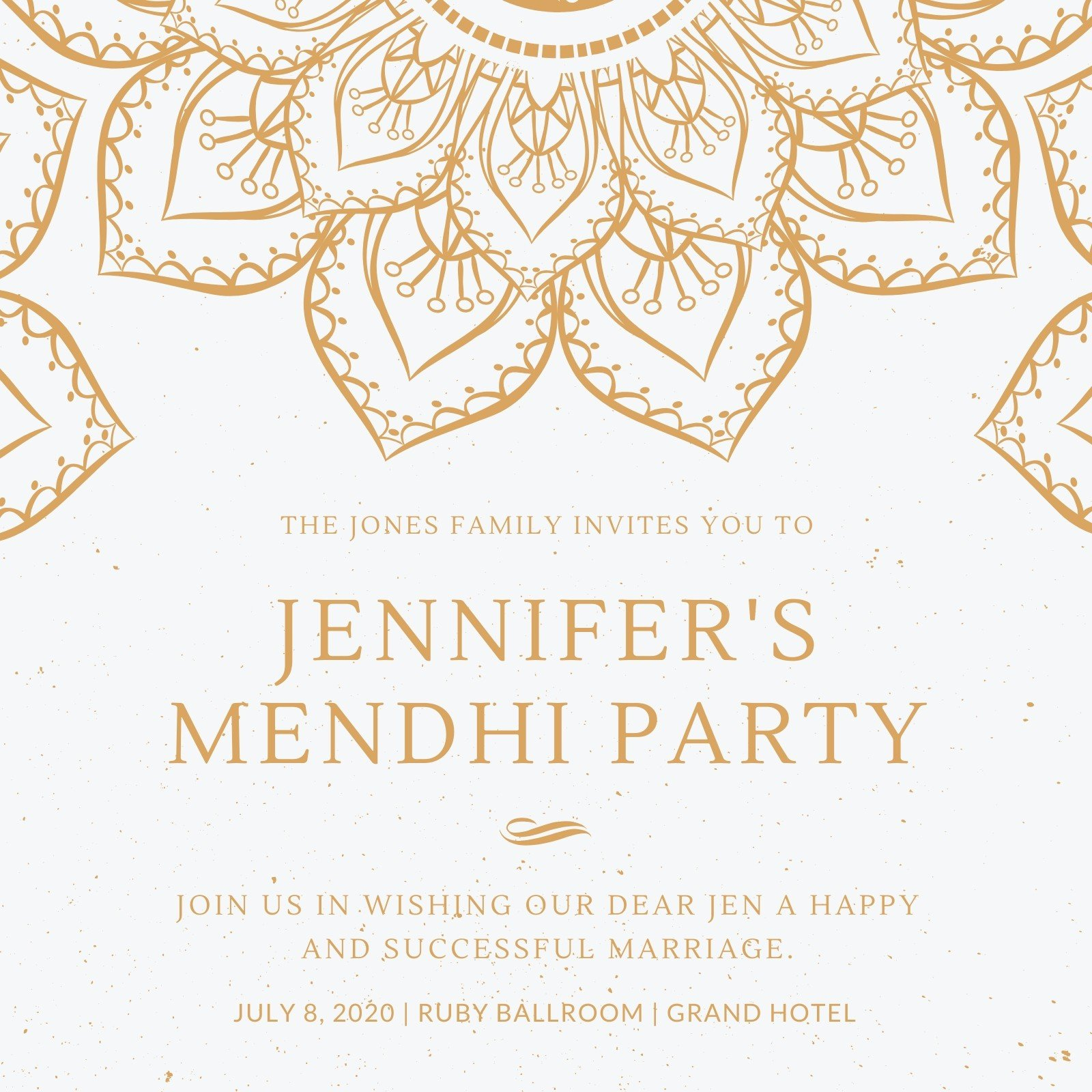 Mehndi Invitation Templates