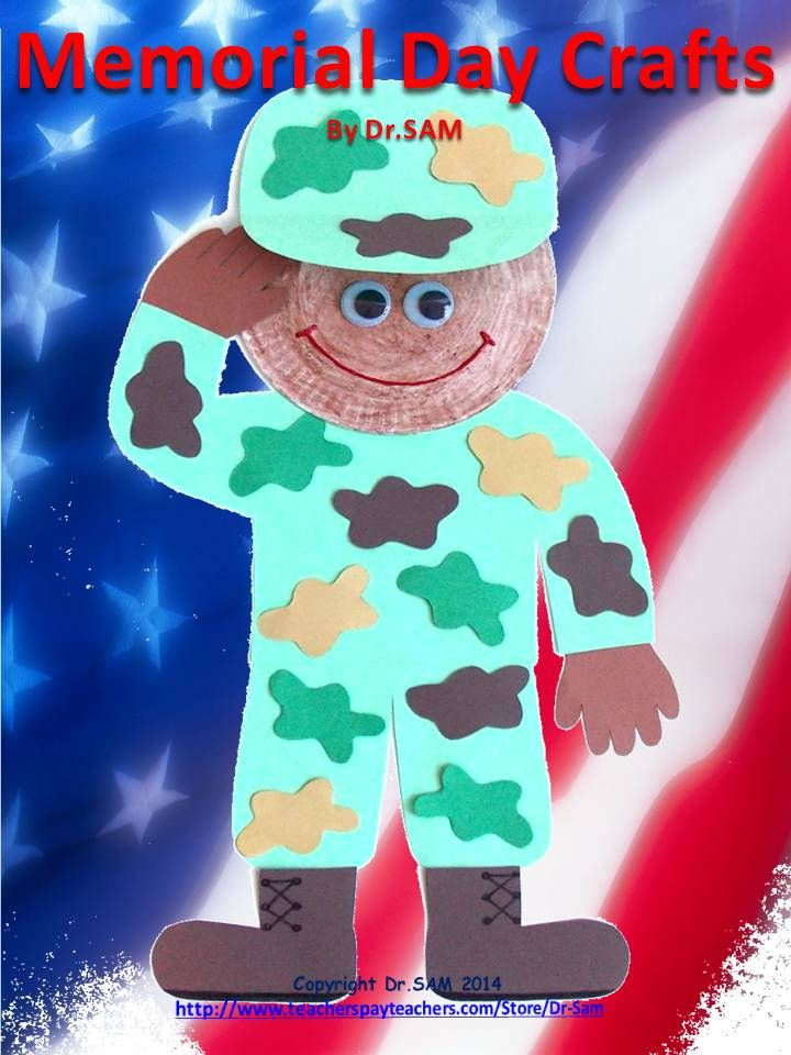 Memorial And Veterans Day Crafts Soldiers And Poppy Flower Army 