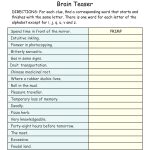 Memory Worksheets For Adults Pdf Printable Templates Online By Paul