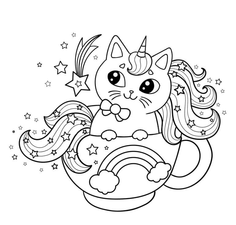 Mermaid Unicorn Cat Coloring Page Free Printable Coloring Pages For Kids