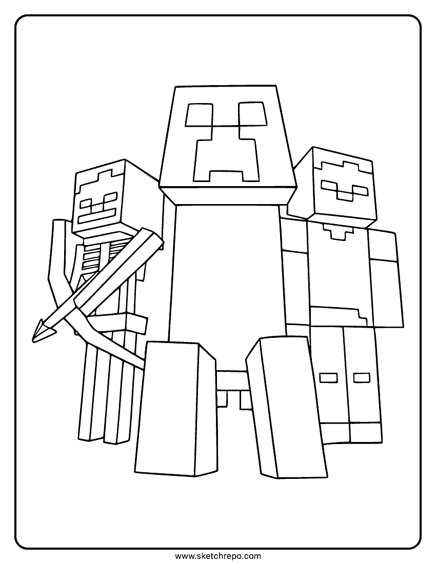 Minecraft Coloring Coloring Free Printable Pdf Infoupdate