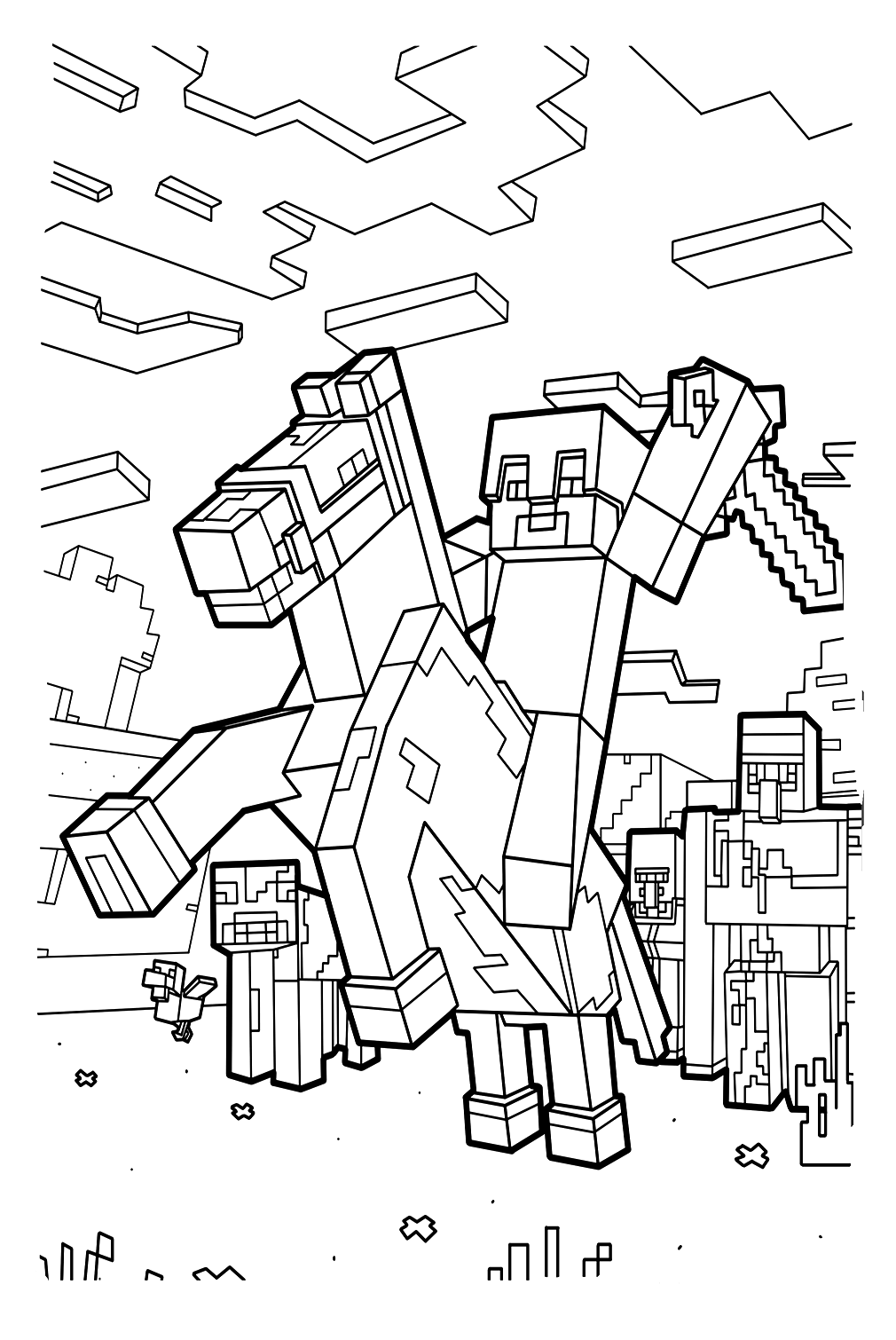 Minecraft Coloring Pages PDF Free Printable Coloring Pages