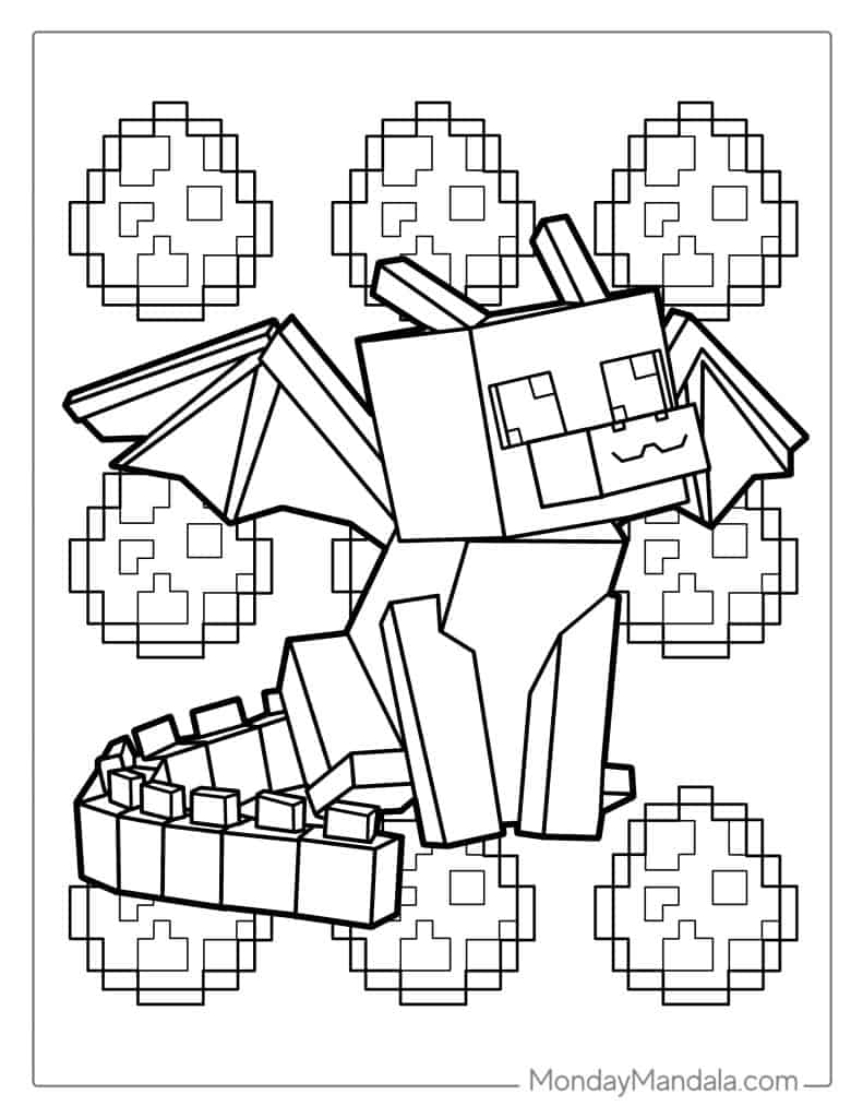 printable coloring minecraft printable coloring minecraft