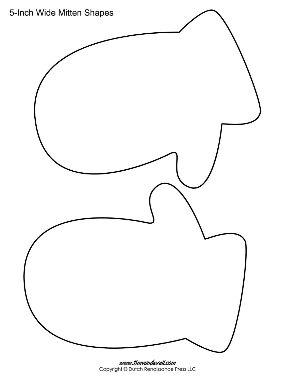 printable mitten craft
