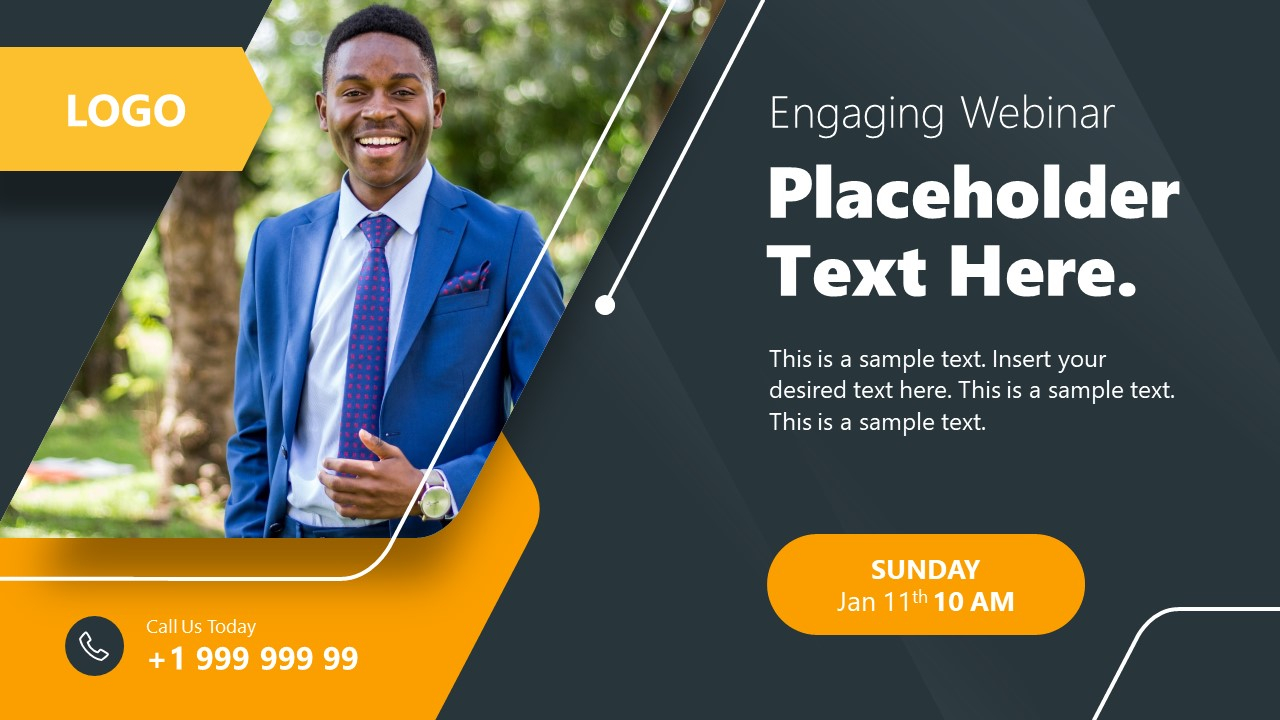 Modern Webinar Invitation PowerPoint Template SlideModel