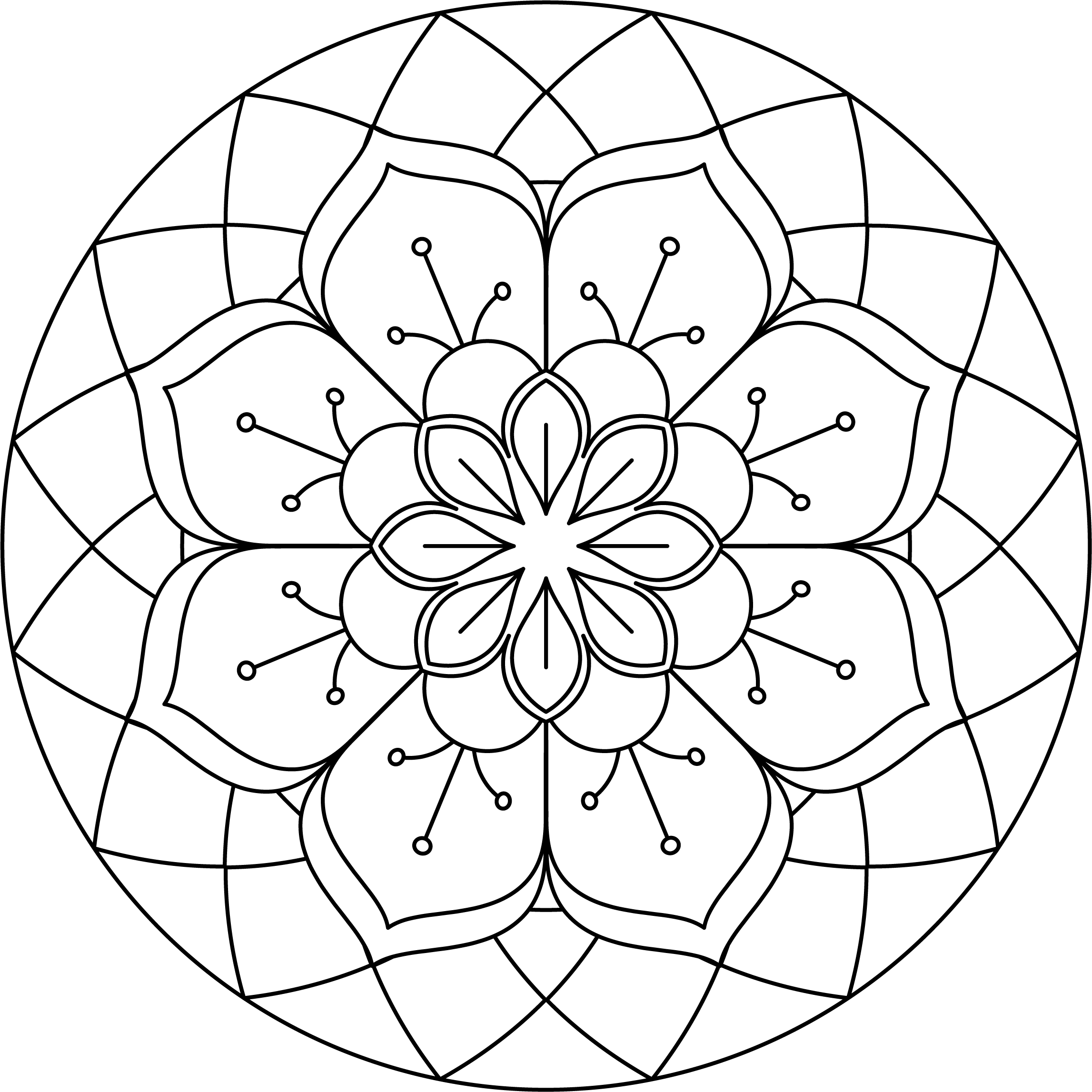 printable coloring pages monday mandala