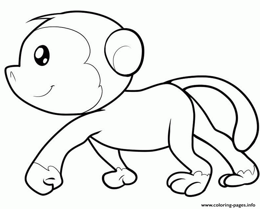 Monkey Printable With Spider Monkey Coloring Page Printable