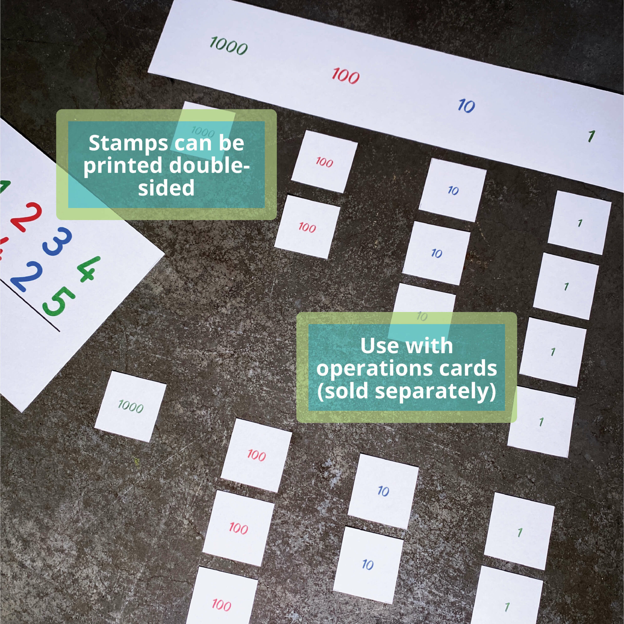 Montessori Printable Stamp Game Material Low Ink Version Made By 