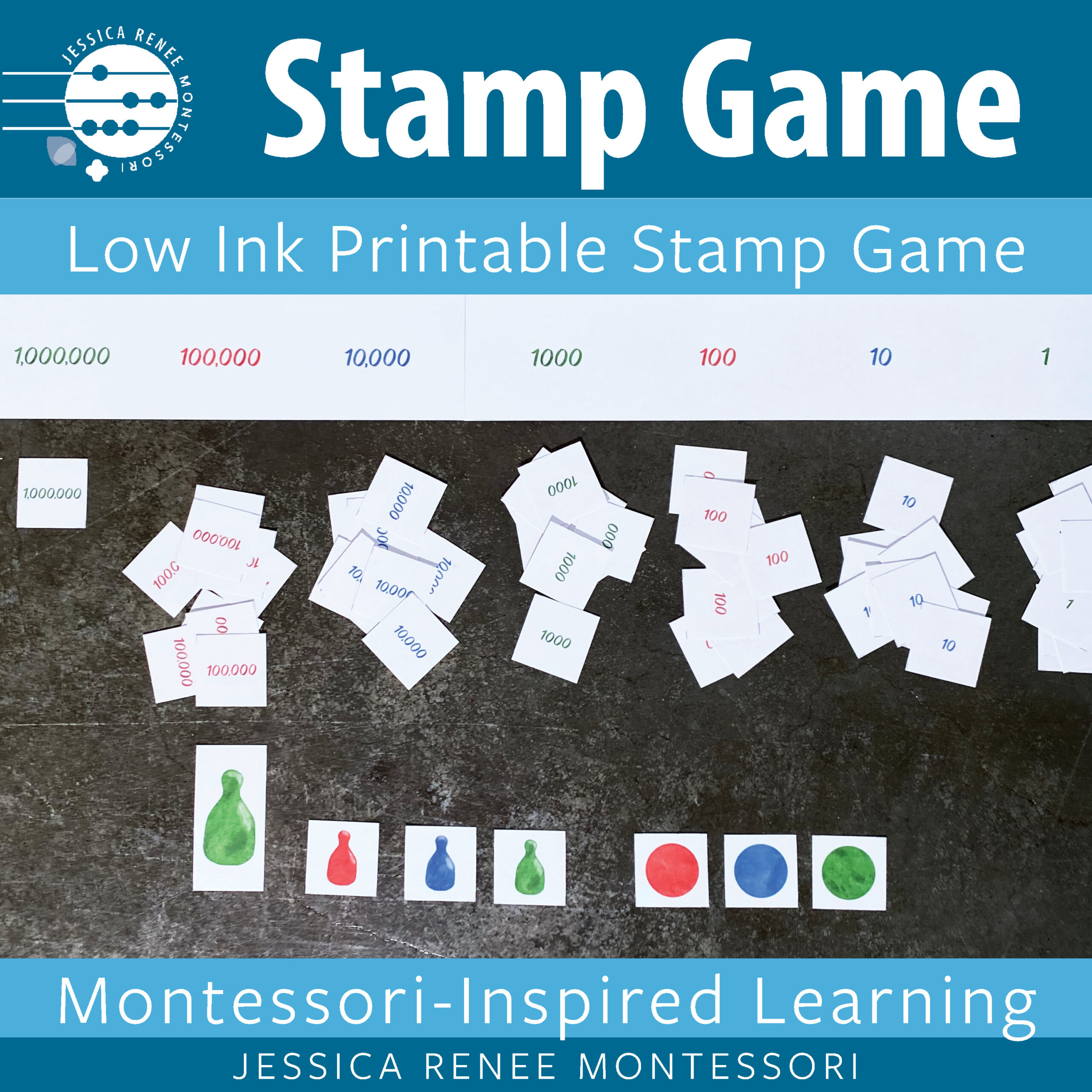 Montessori Printable Stamp Game Material Low Ink Version Made By 