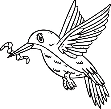 Mother Bird Isolated Coloring Page For Kids Animal Coloring Outline 