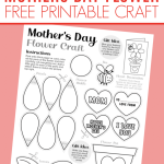 Mothers Day Printable Flower Craft FREE PDF Crafts On Sea