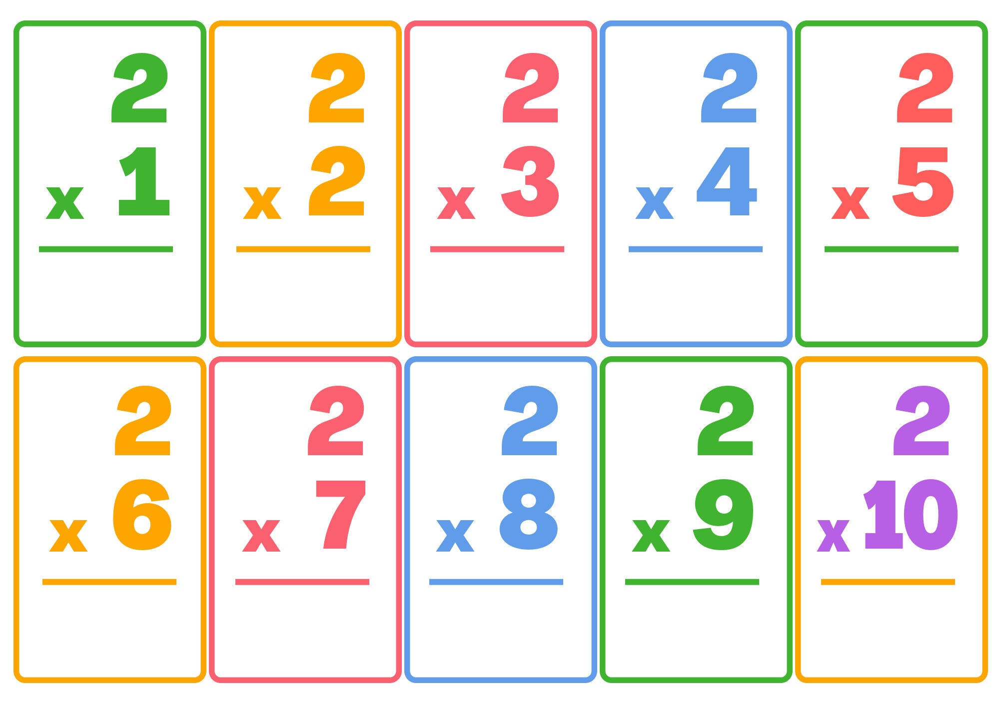 printable multiplication cards