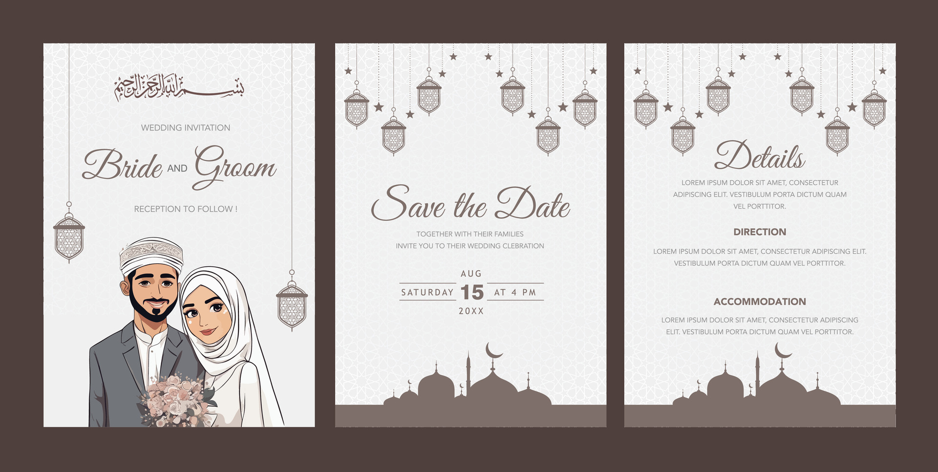 Muslim Wedding Invitation Card Template Free Infoupdate