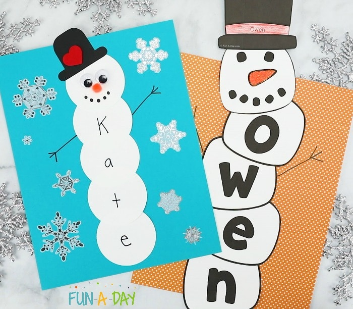 printable snowman crafts for preschoolers