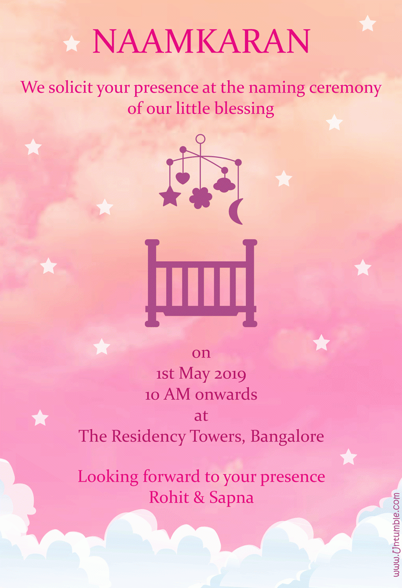 Namkaran Ceremony Naming Ceremony Invitation Templates Free Download 