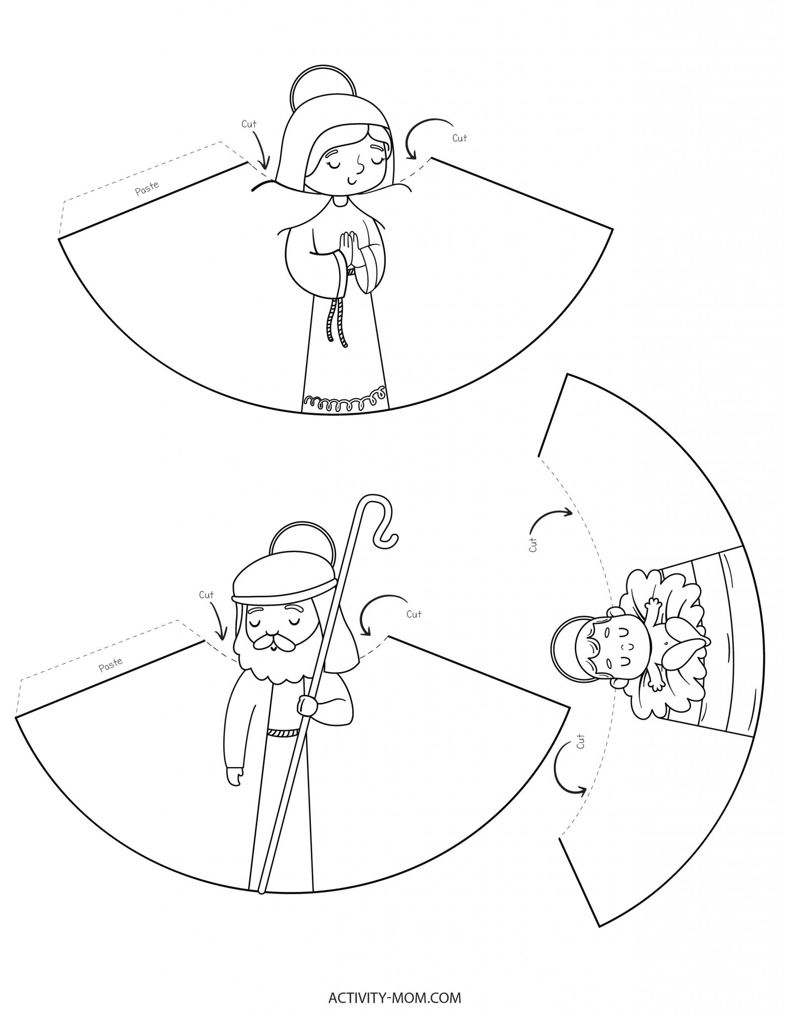 Nativity Craft For Kids free Printable The Activity Mom