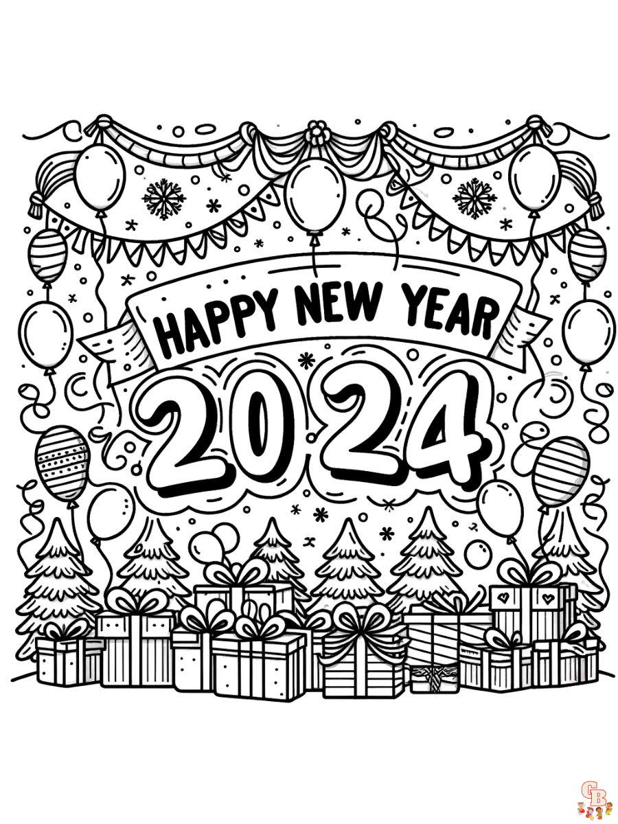 printable coloring pages for new years