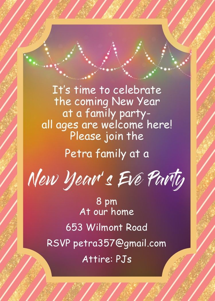 New Years Eve Invitation Wording Letter Words Unleashed