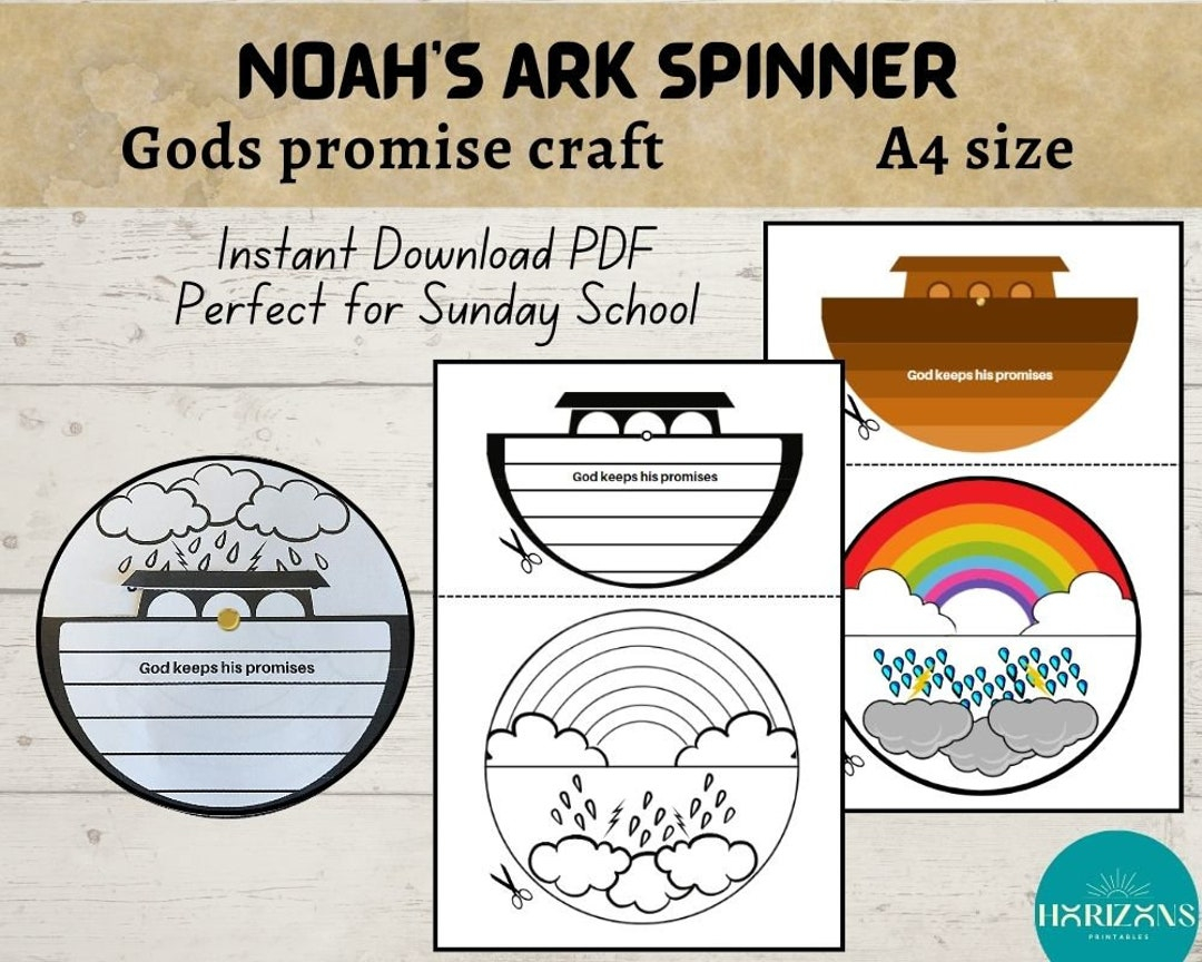 Noah 39 s Ark Printable Sunday School Craft Bible Story Activity Kids 