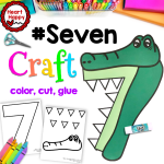 Number Craft Seven Alligator Made By Teachers