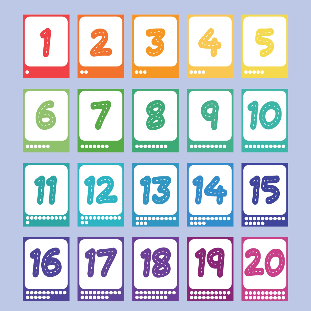 Number Flash Cards 1 20 10 Free PDF Printables Printablee