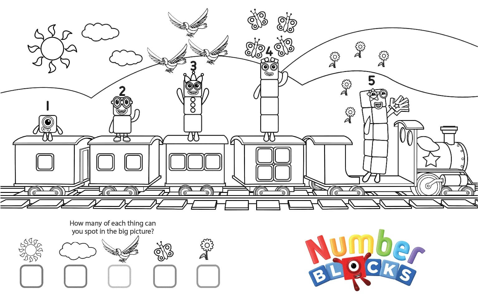 printable numberblocks coloring pages