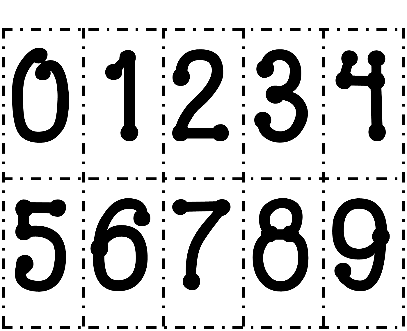 printable digit cards 0 9
