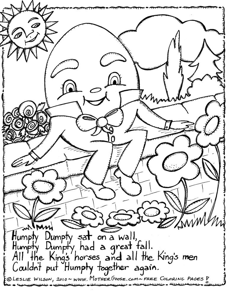 Nursery Rhyme Coloring Pages Books 100 FREE And Printable 