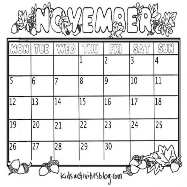  Oh So Many November Activities
